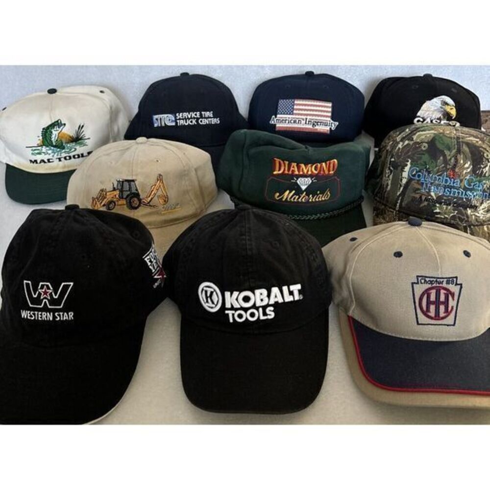 Lot of 10 Vintage Hats Farm‎ Tool Trucker Tractor Snapback Patch Embroidered